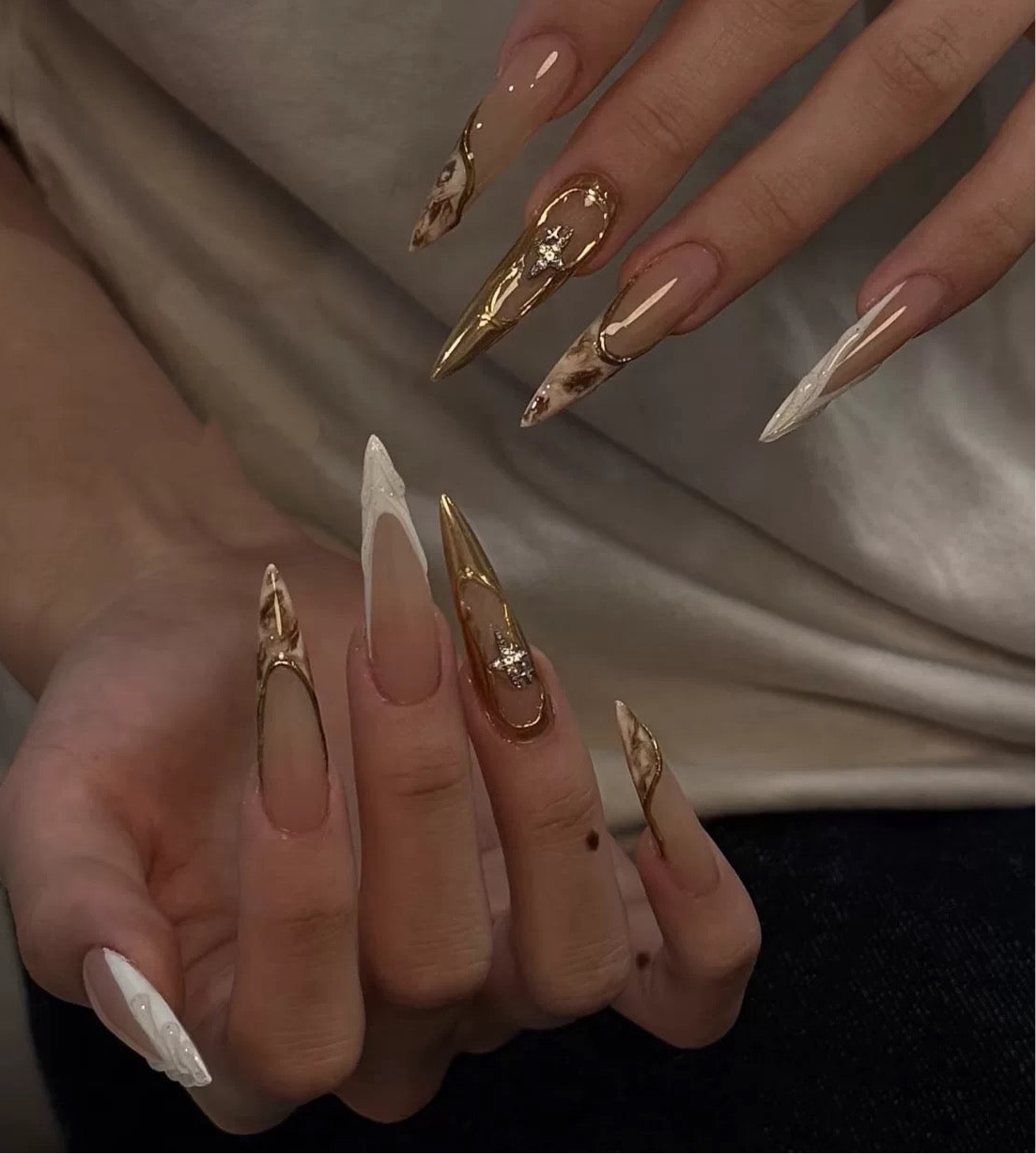 Decadent Glam Leopard 3D Stiletto Press-on Nails
