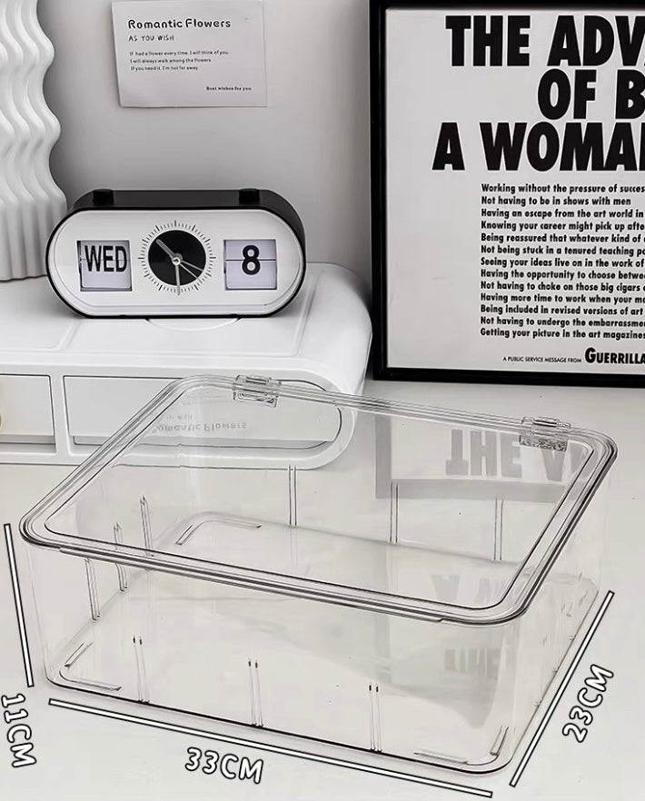 Large-Capacity Dustproof Clear Organizer for 30 Press-On Nails
