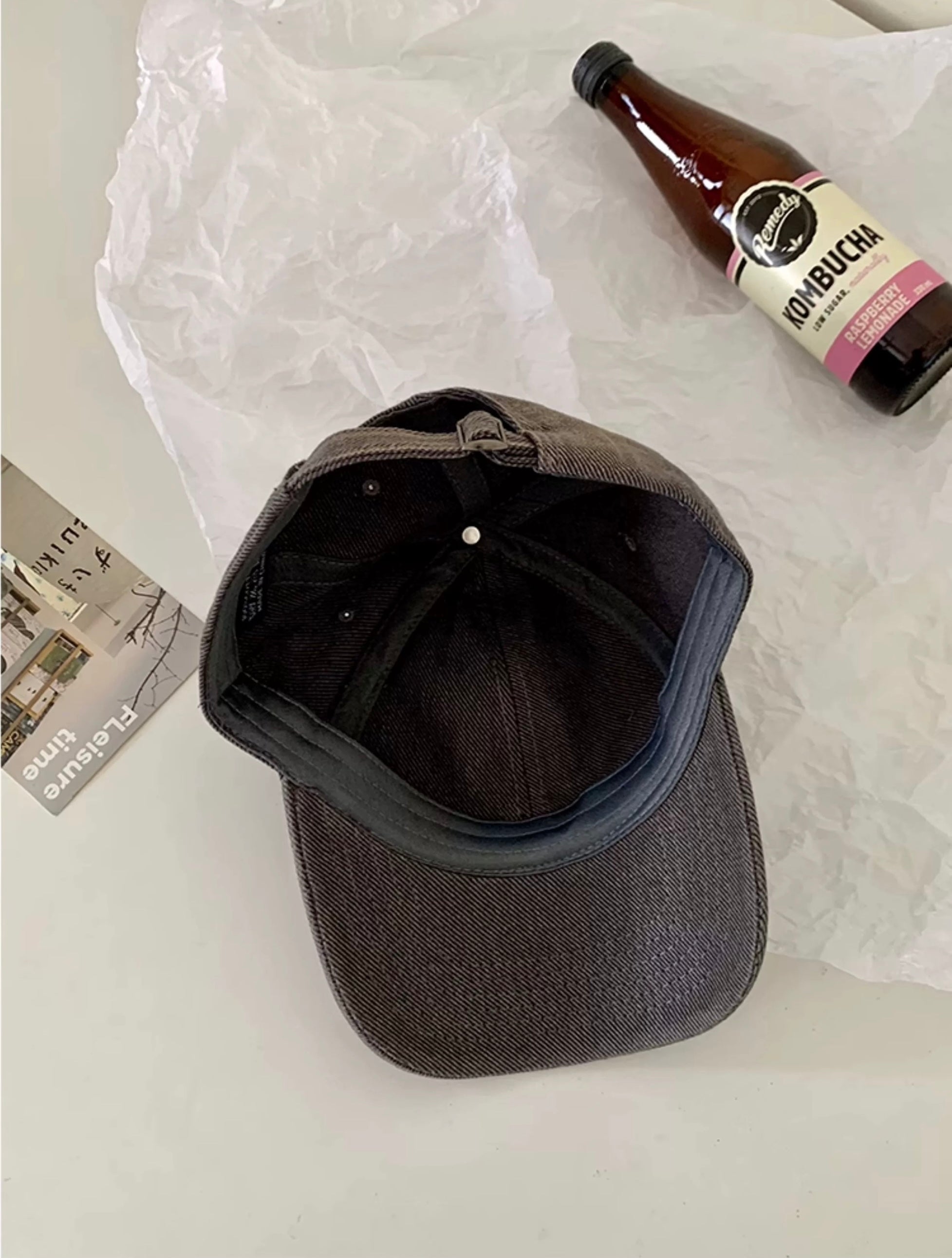 THE BEST- Vintage American Lettering Oversized Baseball Cap