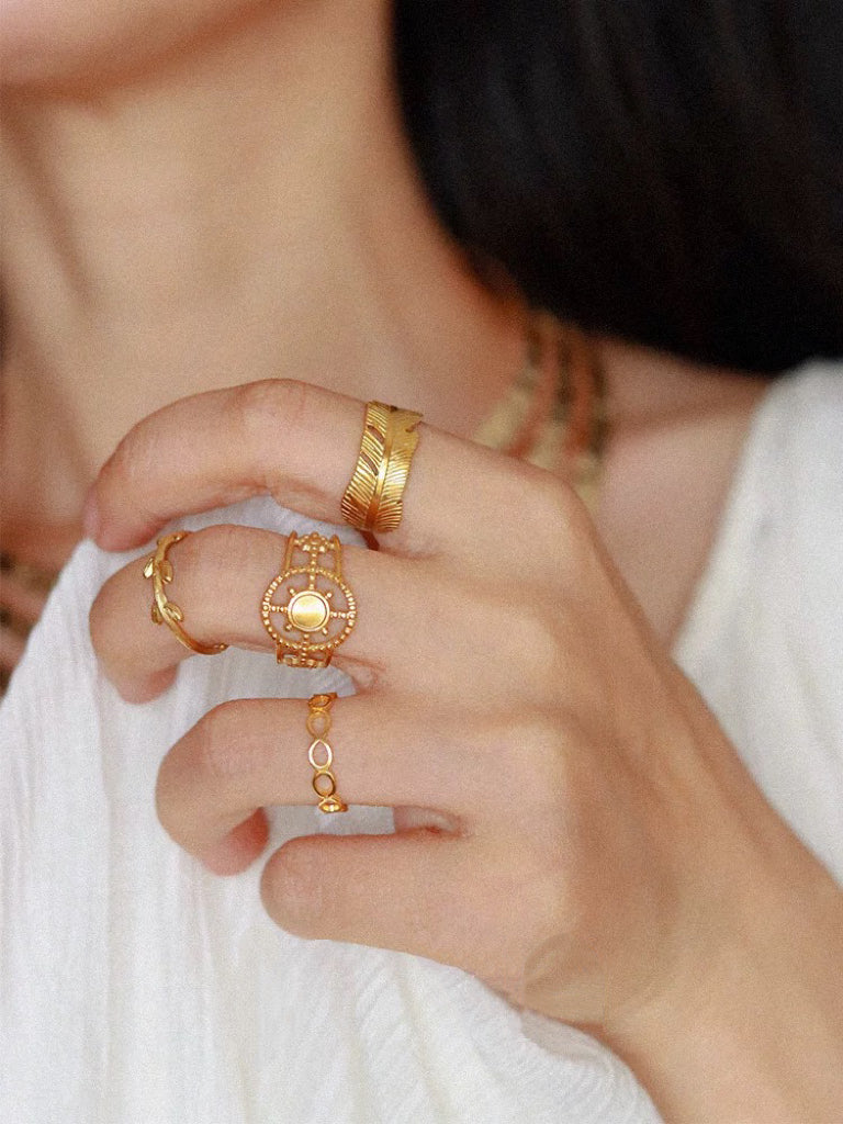 Golden Egypt Collection Greek-Style Bohemian Ring