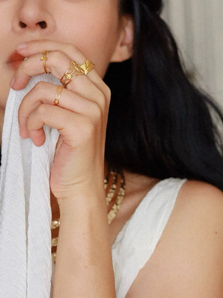 Golden Egypt Collection Greek-Style Bohemian Ring