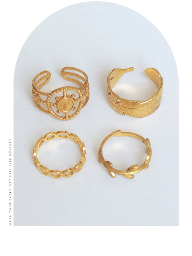Golden Egypt Collection Greek-Style Bohemian Ring