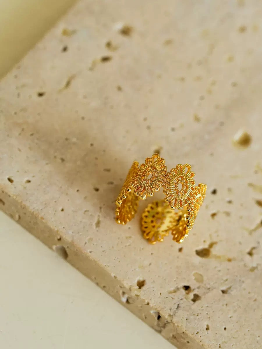 Medieval Garden- French Exquisite Hollow Pattern Ring