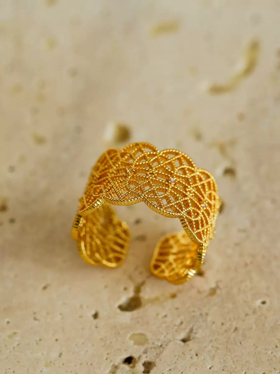 Medieval Garden- French Exquisite Hollow Pattern Ring