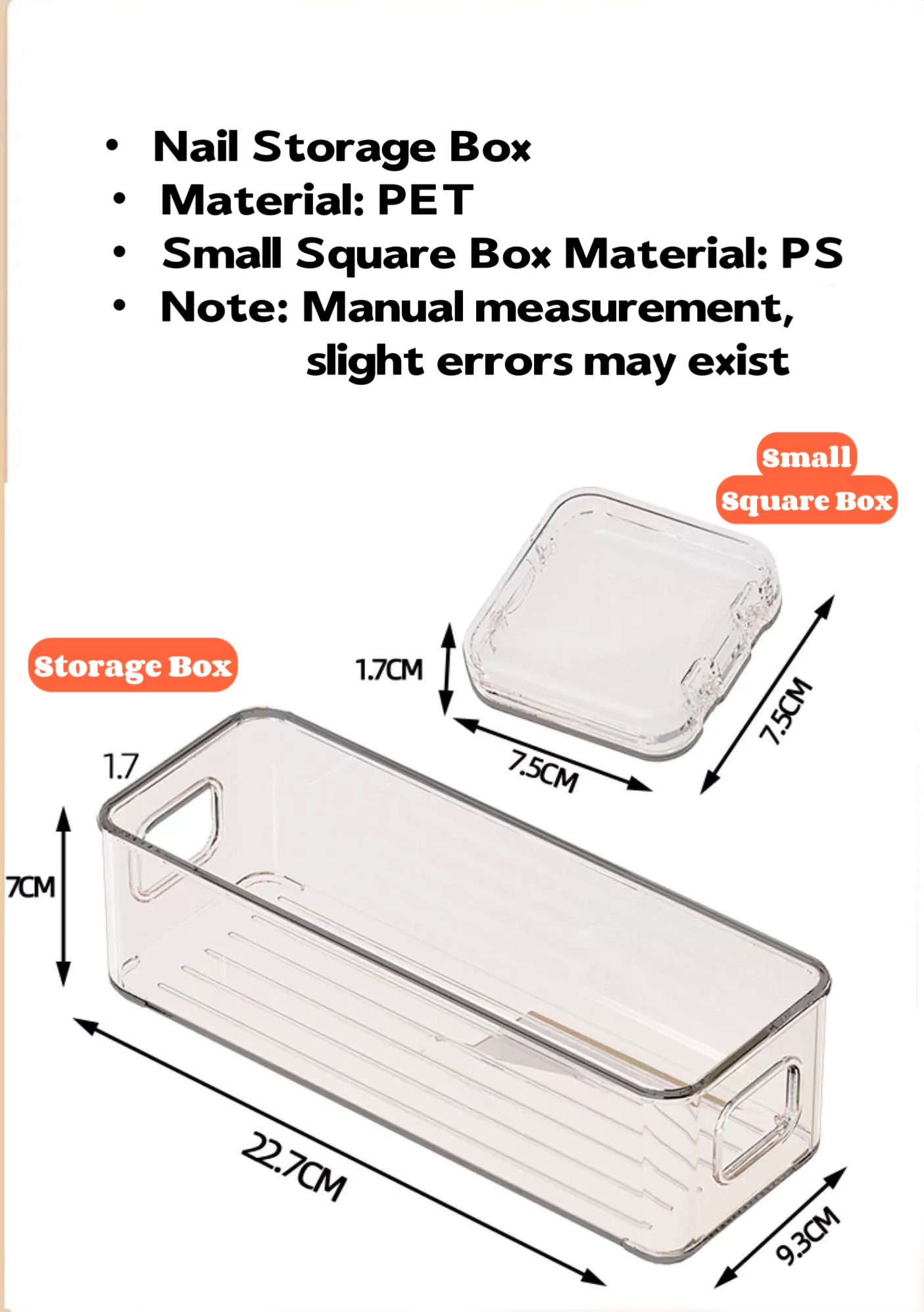 Exquisite Compact Dustproof Storage Box for 12 Press-On Nail Cases