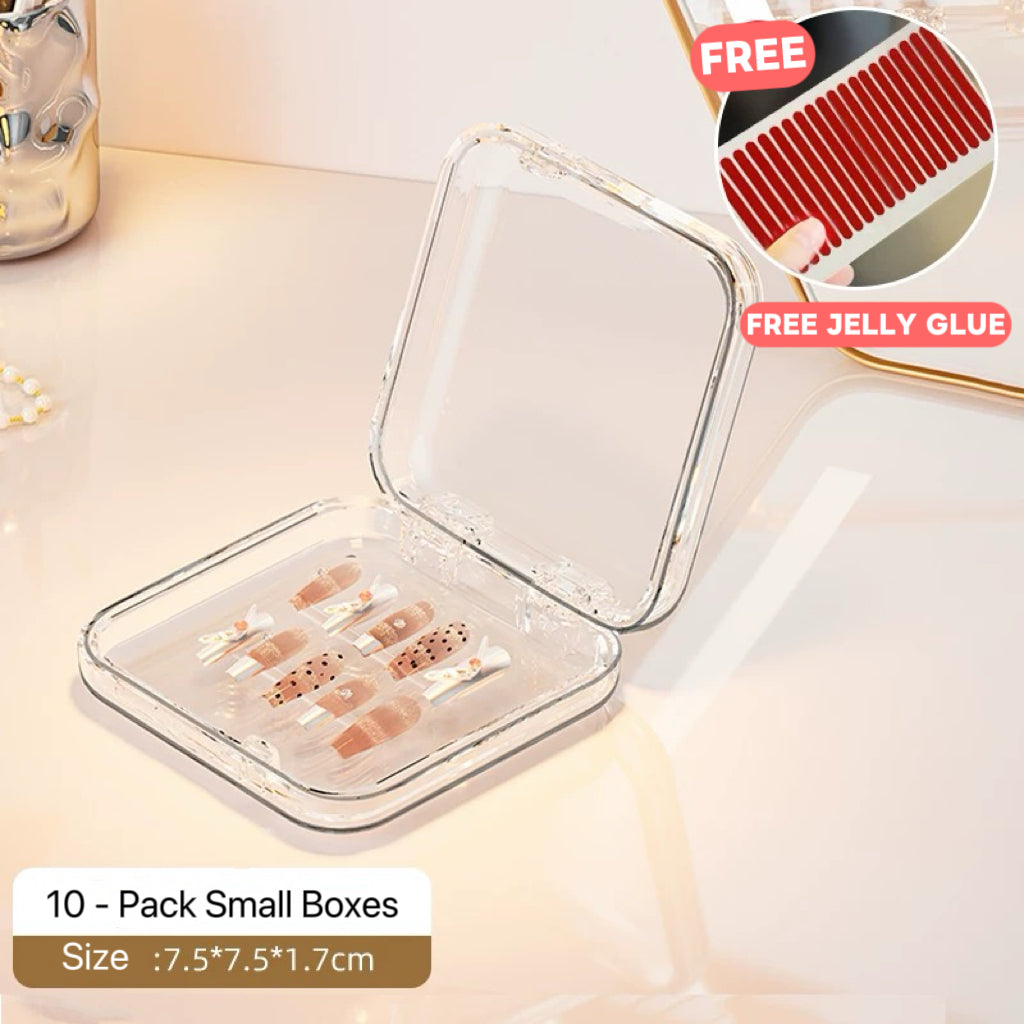 Exquisite Compact Dustproof Storage Box for 12 Press-On Nail Cases