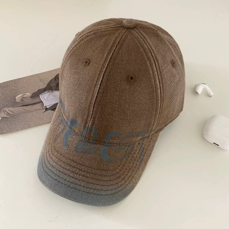 THE BEST- Vintage American Lettering Oversized Baseball Cap