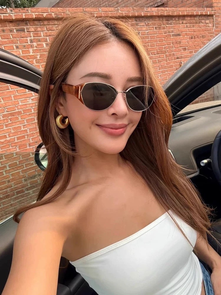 Vintage Old Money Cat-Eye UV Protection Sunglasses