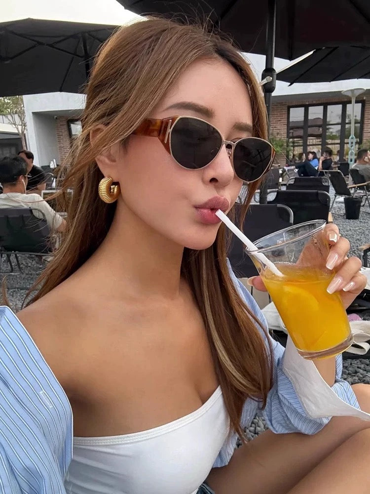 Vintage Old Money Cat-Eye UV Protection Sunglasses