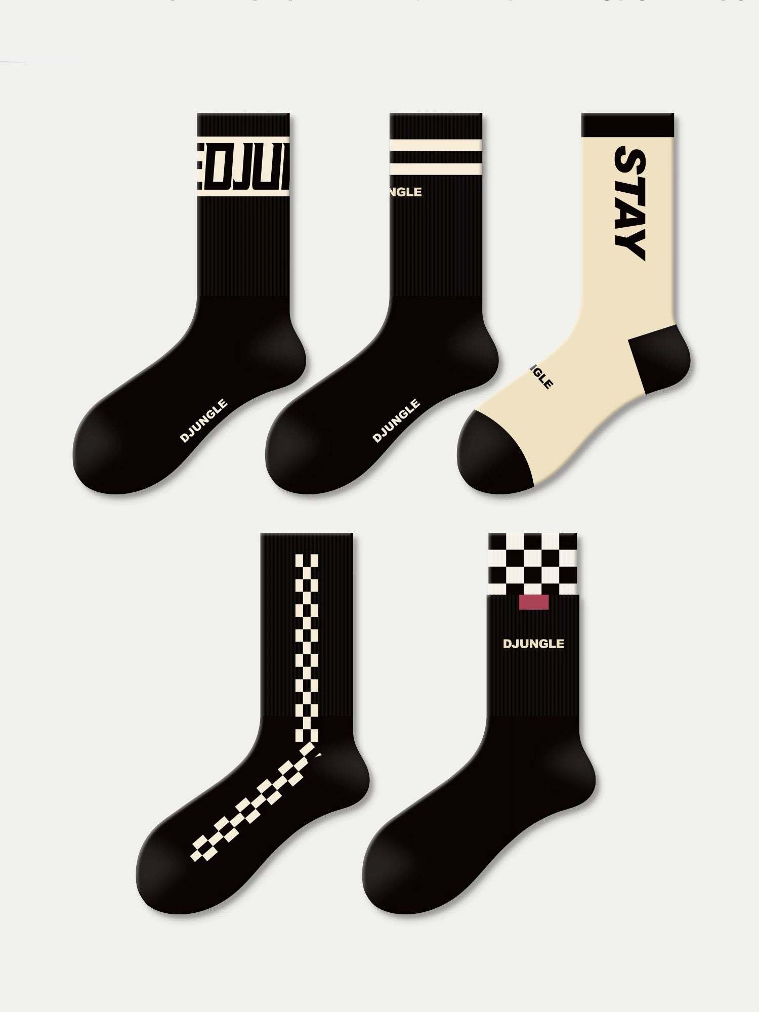 Street Style American Sports Mid-Calf Antibacterial Socks