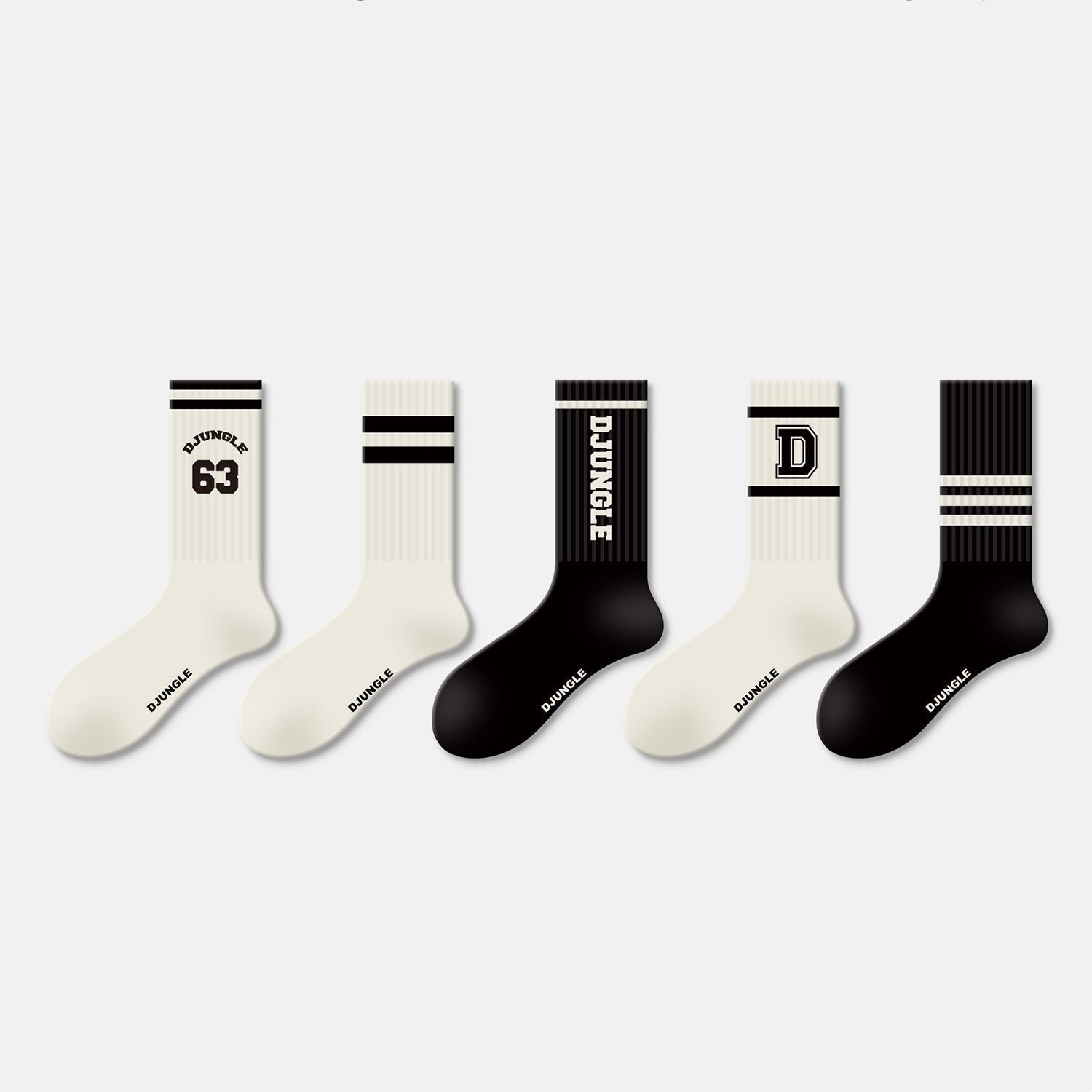 Street Style American Sports Mid-Calf Antibacterial Socks