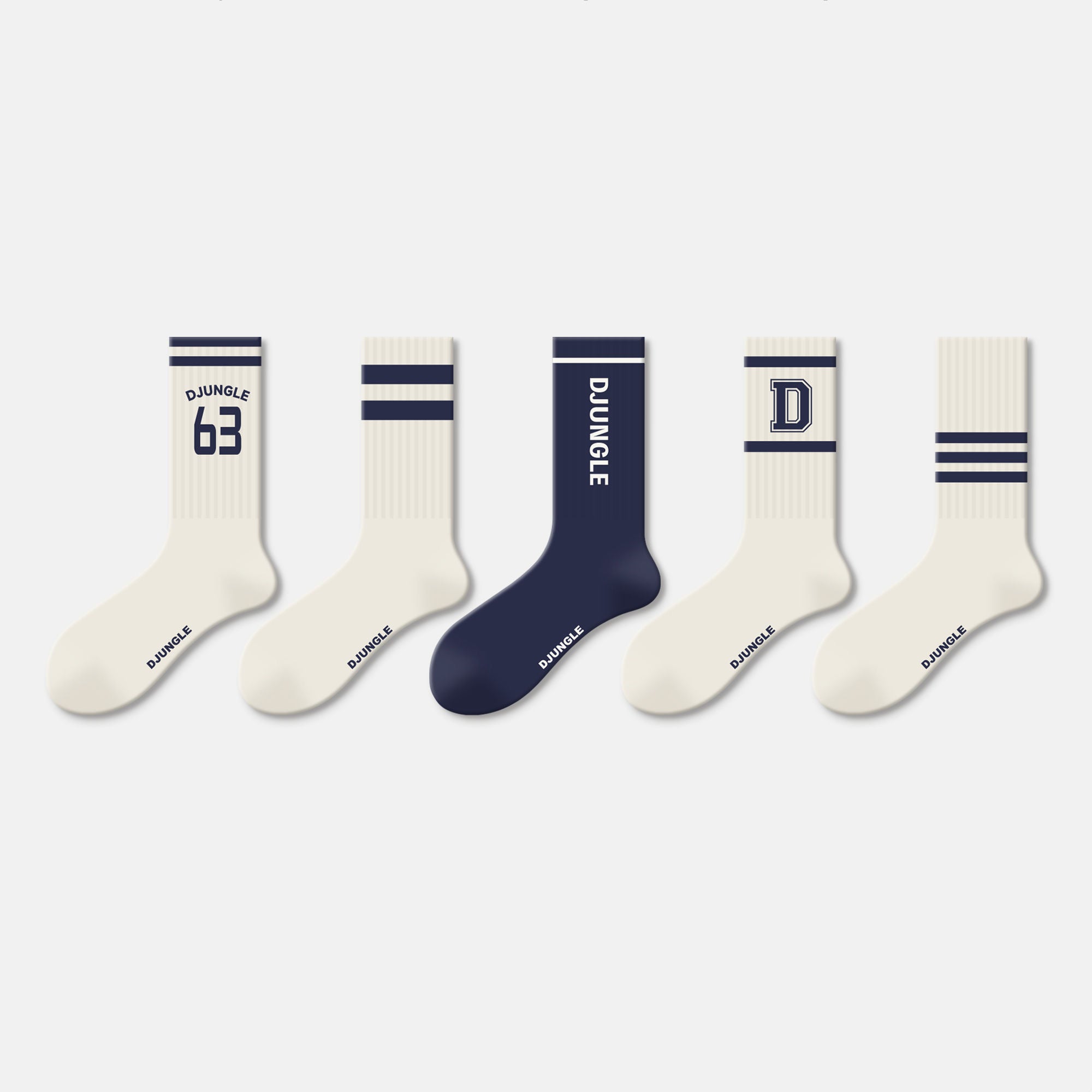 Street Style American Sports Mid-Calf Antibacterial Socks