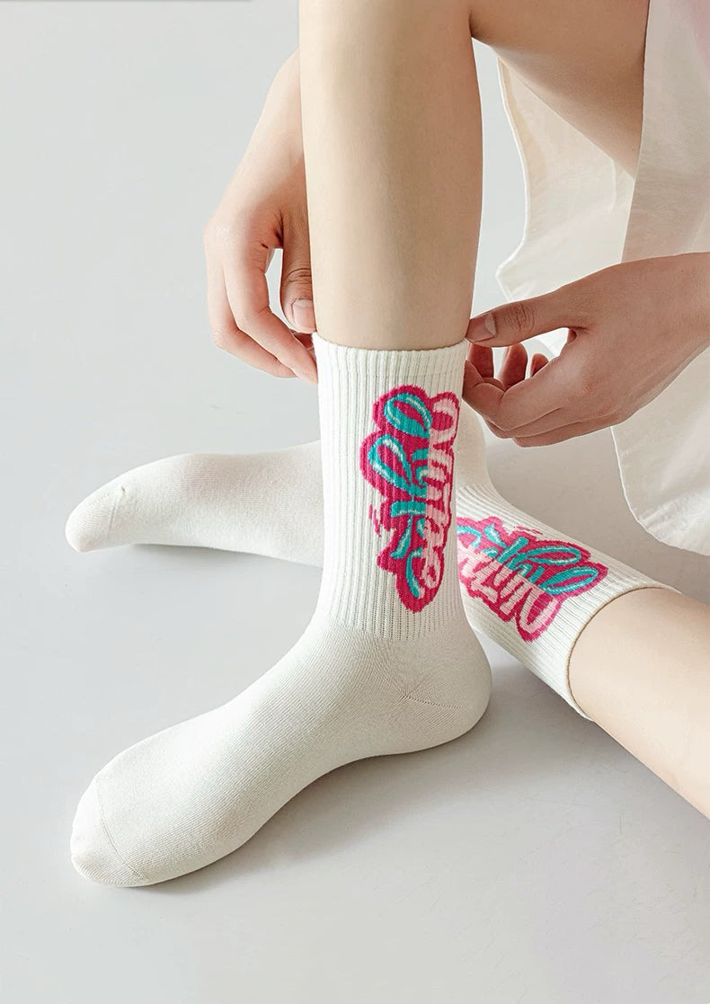 Barbie Girl Pink Cute Dopamine-Boosting Long Socks