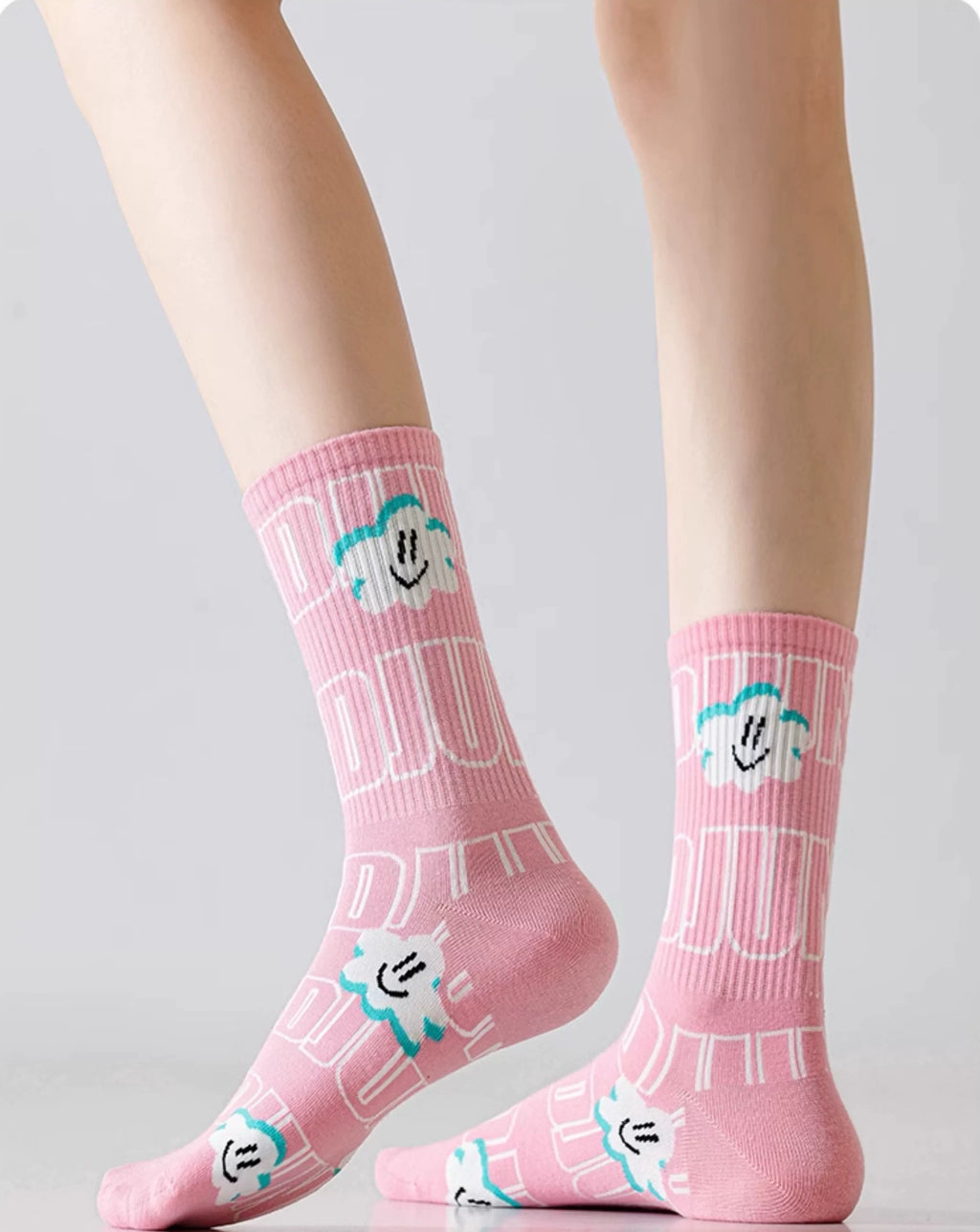 Barbie Girl Pink Cute Dopamine-Boosting Long Socks