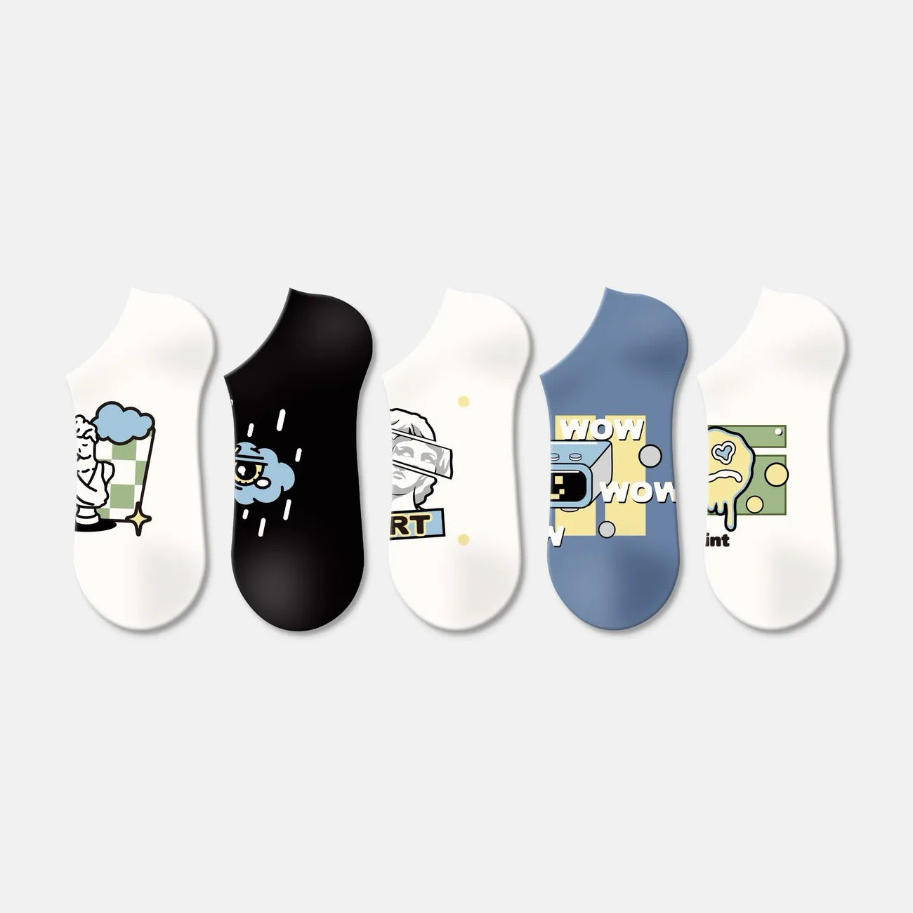 8 Styles Cute Cartoon Breathable Short Socks