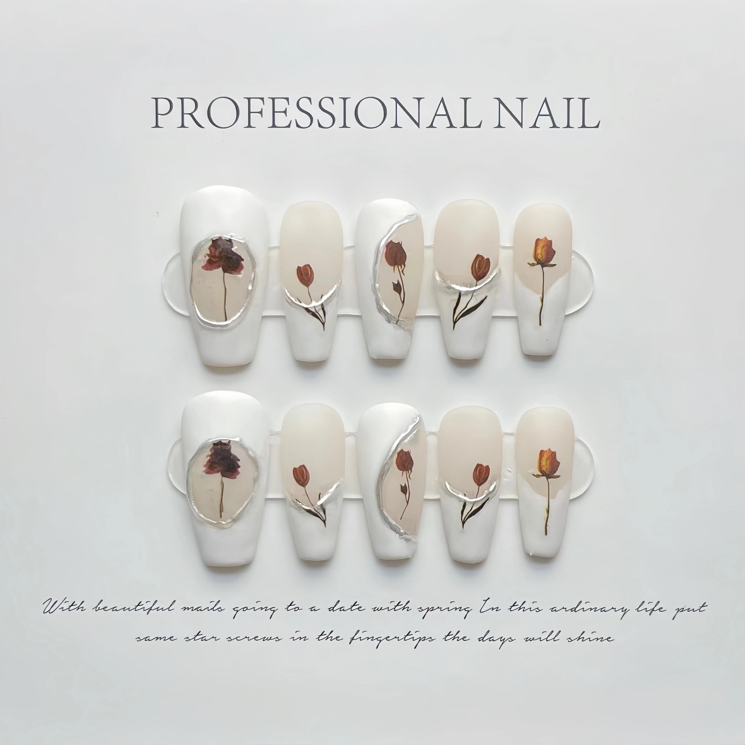 French Romantic Rose Daily Style Press-On Nails