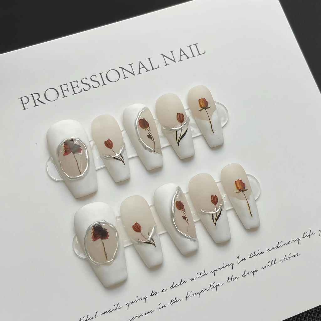 French Romantic Rose Daily Style Press-On Nails