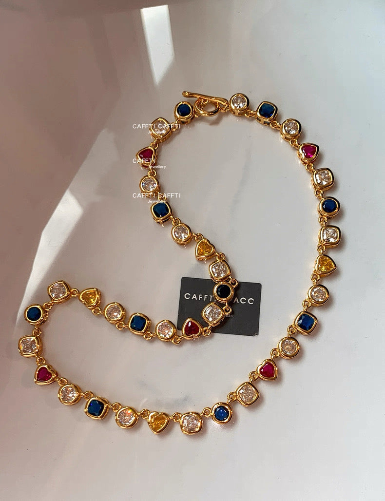 Crafti Designer- Dopamine Metal Colorful Zircon Layered Bracelet