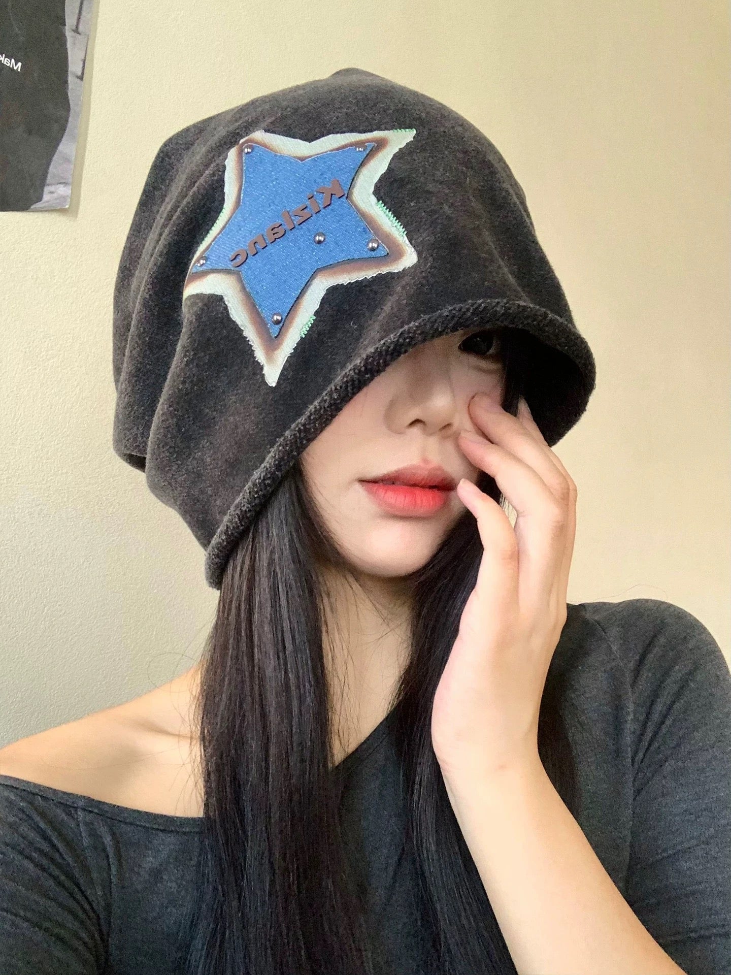 American Retro Star Slouch Beanie