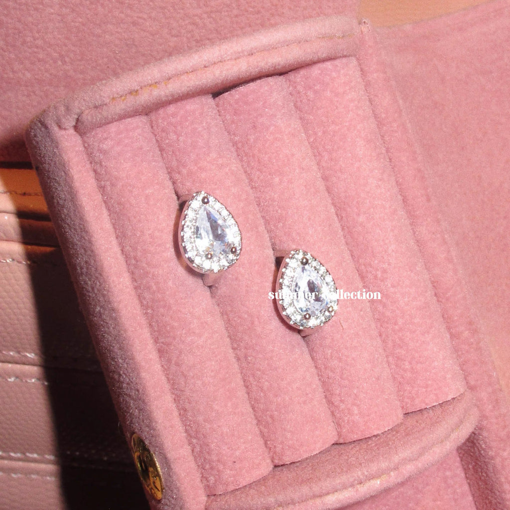 Catty Fantasy Versatile Elegant Minimalist Teardrop Shiny Zircon Earrings